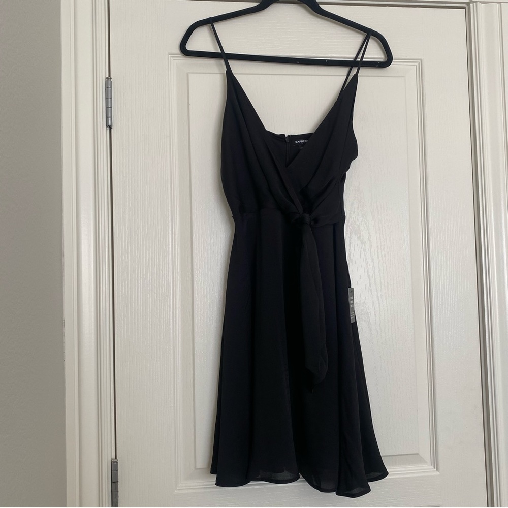 Express Satin Tie Dress